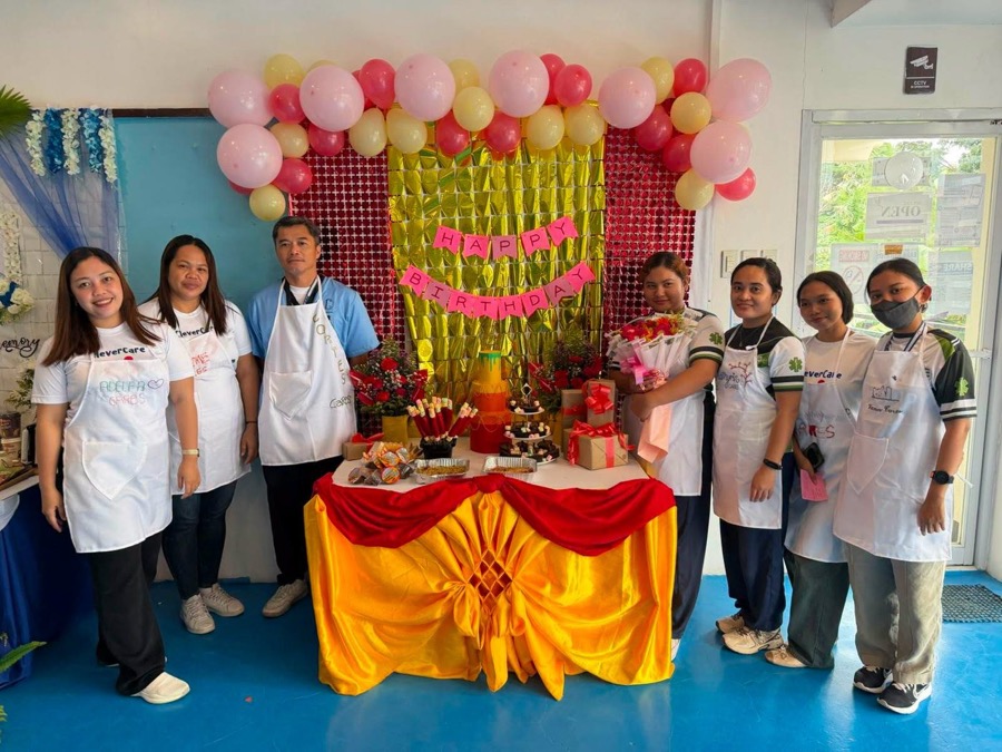 CleverCare staff celebrating a birthday together