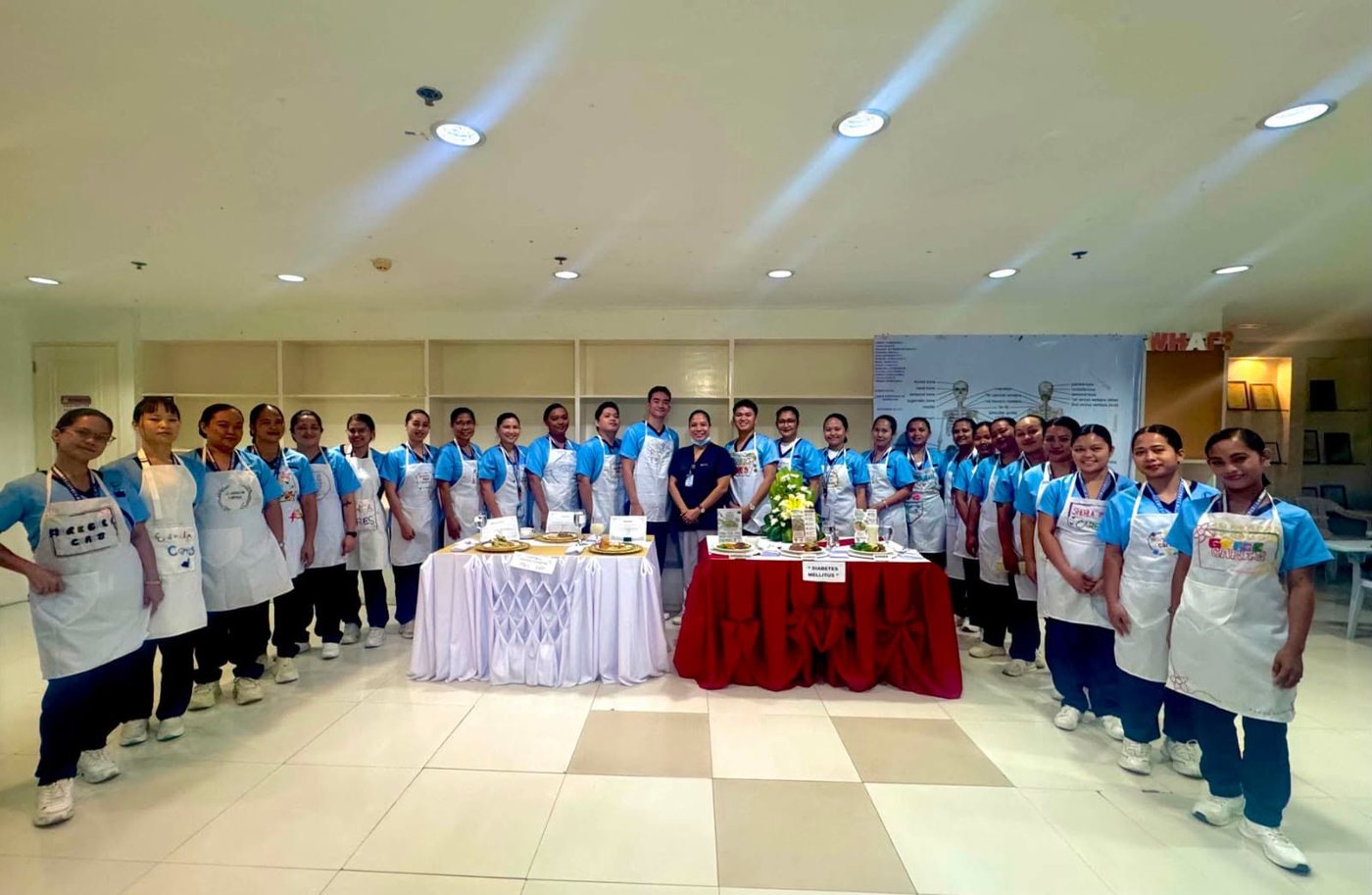 CleverCare Lapu-Lapu students presenting a diabetes-friendly meal plan demo