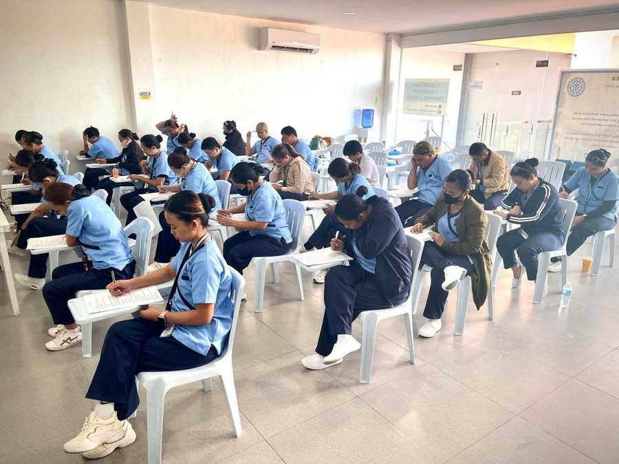 CleverCare students taking their written NC II competency assessment