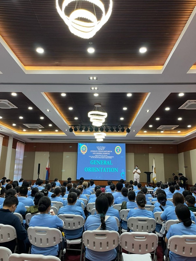 CleverCare students at a general orientation session at Eversley Childs Sanitarium & General Hospital