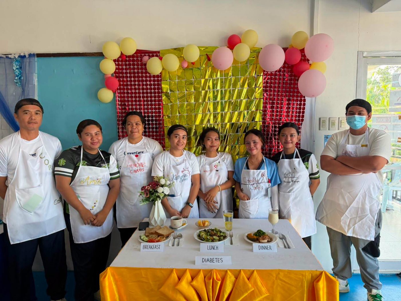 CleverCare Talamban students presenting a diabetes-friendly meal plan demo